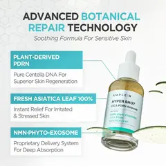 Sérum Regenerador Calmente Ample:N Hyper Shot Cica PDRN Ampoule (50 ml) – Coreana Cosmetics - Lumora Beauty