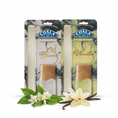 Difusor Ambiente Vareta Coala Cha Branco Vanila Kit Aroma
