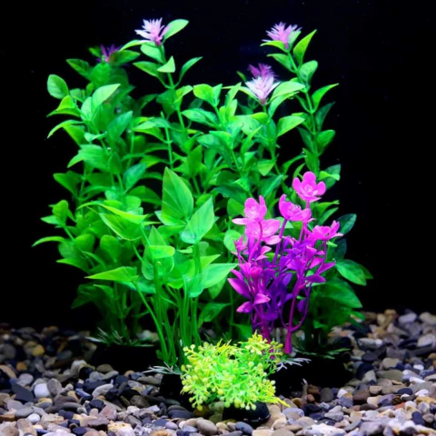 Conjunto de Plantas Aquáticas Artificiais para Decoração de Aquários