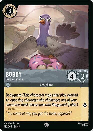 Card - Lorcana - Reign of Jafar - Bobby - Purple Pigeon - Storyborn - 182/204