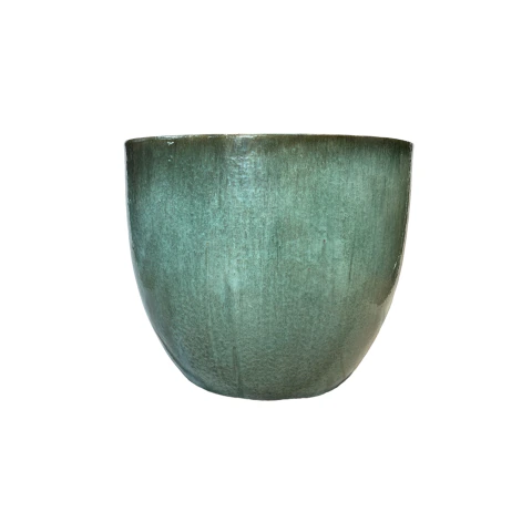 Vaso Vietnamita Cerâmica Importado Nassau Moss Green Médio D46cm x A39cm
