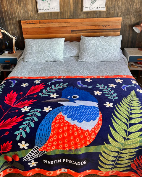 MANTA SHERPA MARTIN AZUL