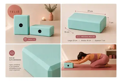 Bloque Para Yoga Y Pilates Telie Ergonómico