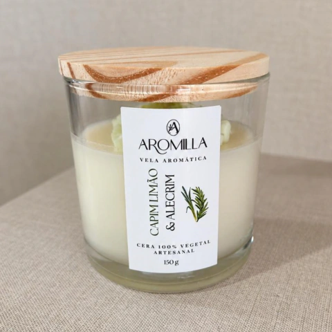 Vela aromática Capim Limão & Alecrim 150g