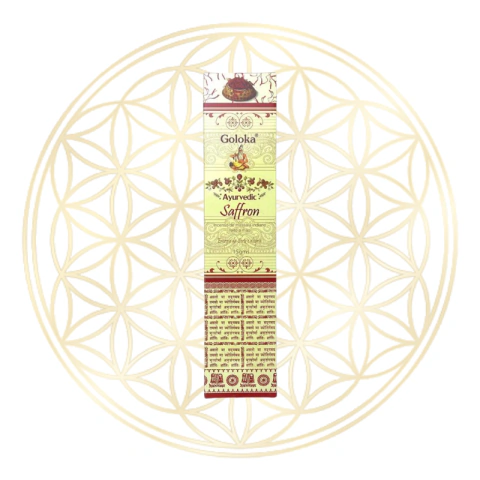 Incenso Goloka Vareta Linha Ayurvedic - Saffron