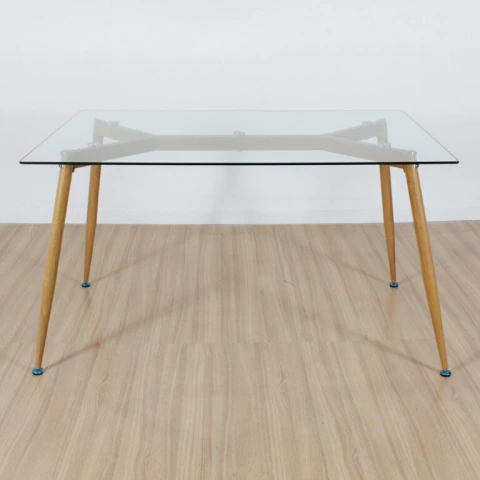 MESA RECTANGULAR VIDRIO 140