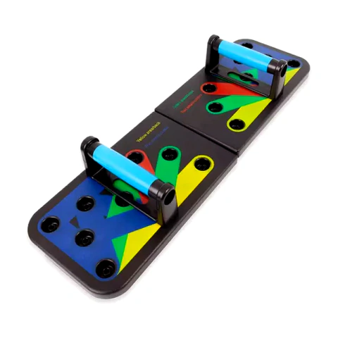 Tabla Push Up Plegable Multifuncional por Colores para Ejercicio en Casa + Empuñaduras