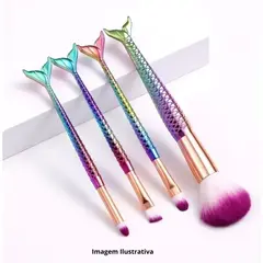 Pincel Sereia Maquiagem Profissional Vegano - 4 tipos - comprar online