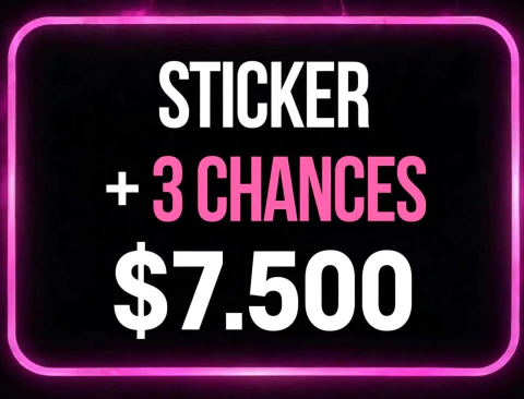 STICKER DIGITAL (TRES CHANCES DE REGALO)