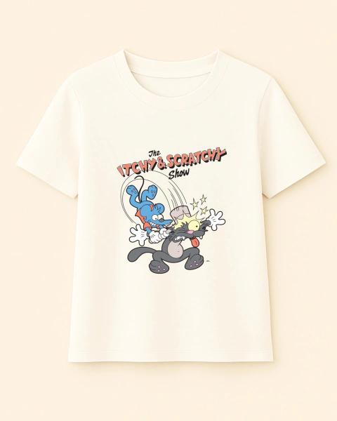 Remera fit Mujer - Tom and Dally - The simpsons -