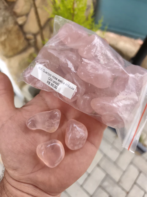 Quartzo rosa extra (20 unidades)