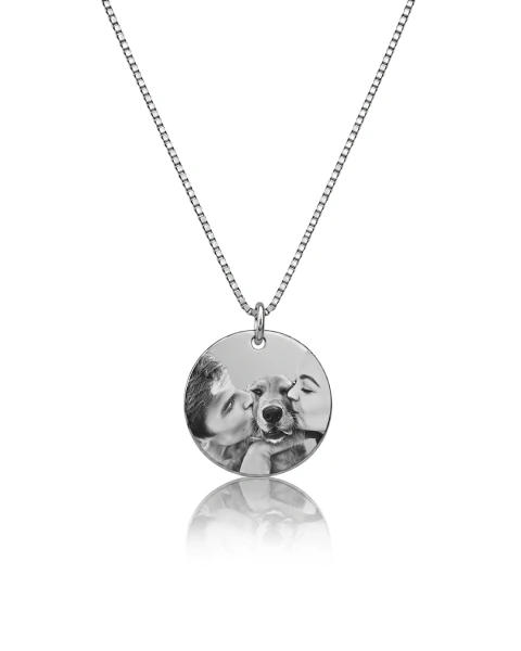 Colar Medalha (M) Personalizado com foto - Aço Inoxidável