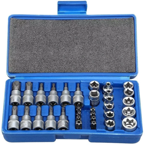 Caja dados extractor de tuercas 34 pcs
