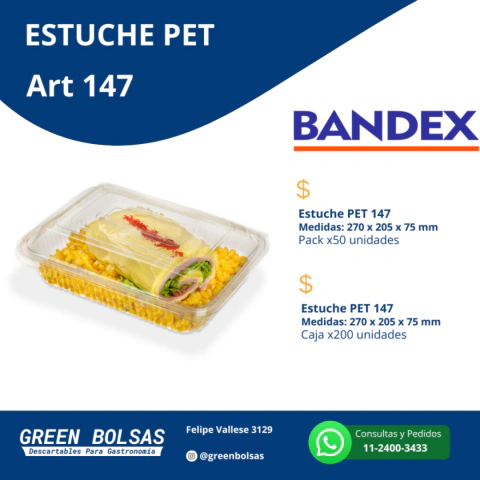 Estuche 147 Bisagra PET x50