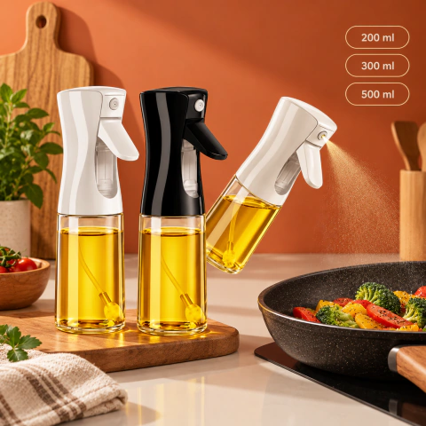 Spray de óleo para cozinhar-dispensador de azeite garrafa pulverizador névoa