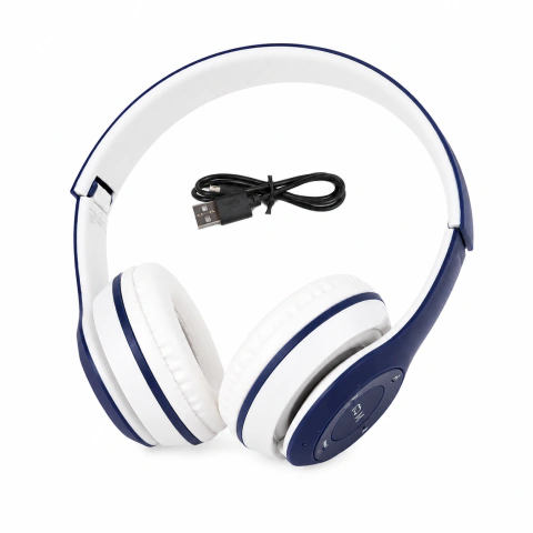 Fone de Ouvido Bluetooth Sem Fio Over-Ear Recarregável