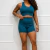 Conjunto Fitness Feminino Alta Compressão Poliamida Top Cruzado nas Costas Bojo Removível CJ2998 na internet