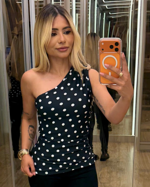 Blusa poá nula manga