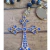 Terço entremeio Nossa Senhora Aparecida em azul com relicário