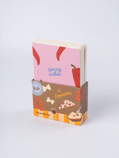 Set de Mini Cuadernos x6 Il Pomodoro Mundo FW