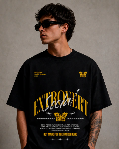 Camiseta Oversized Extrovert Social