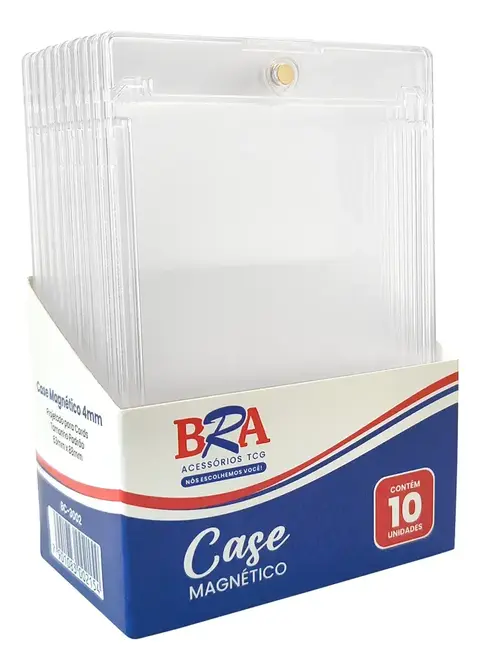 Kit 10 Mini Cases Magnéticos P/ Figurinhas Copa 49x65mm Bra