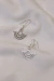 Aretes en plata 925 con diseño de filigrana Momposina en forma de abanico con círculo centra