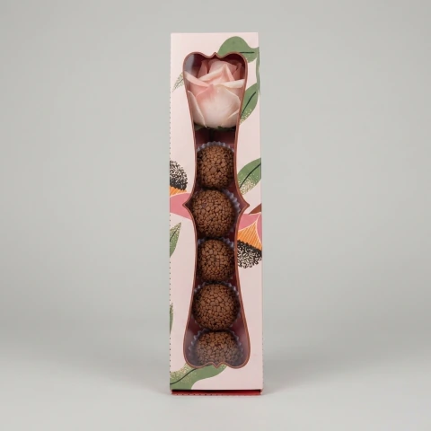 Caixa para Flor e 5 doces - mãe amor mais doce da vida (20 unidades)