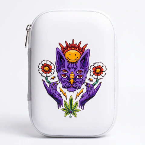 CASE BAG SIMPLES P - BRANCA - GATO PSICODÉLICO