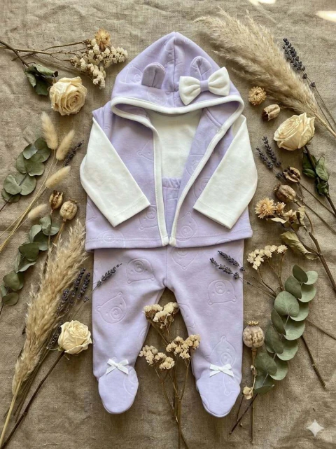 Conjunto Lila con moño Oferta