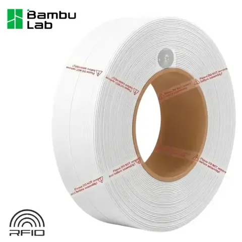 Filamento PLA Lite Branco Refil da Bambu Lab: 1,75 mm, 1 kg e acabamento fosco