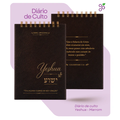 Diário de culto - Yeshua - Marrom