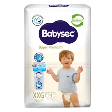 PAÑAL BABYSEC SUPER PREMIUM PAQUETES PEQUEÑOS