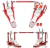 Pedal Duplo de Bumbo para Bateria XPRO Action Direct Drive Vermelho