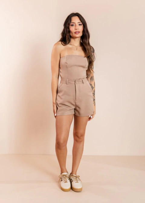 Shorts Alfaiataria Areia