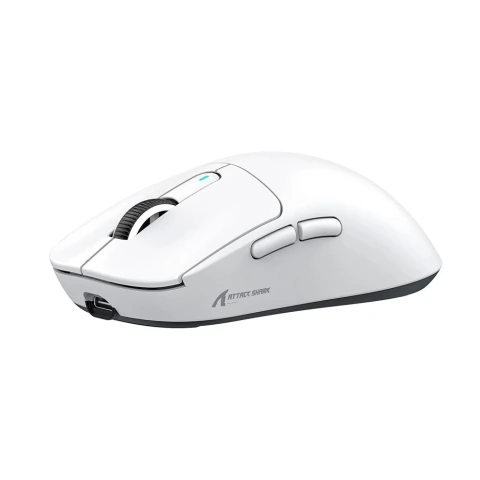 Mouse Gamer sem Fio Attack Shark X3 Tri-Mode, 26.000 DPI, Sensor Óptico PAW3395, 6 Botões Programáveis - Branco