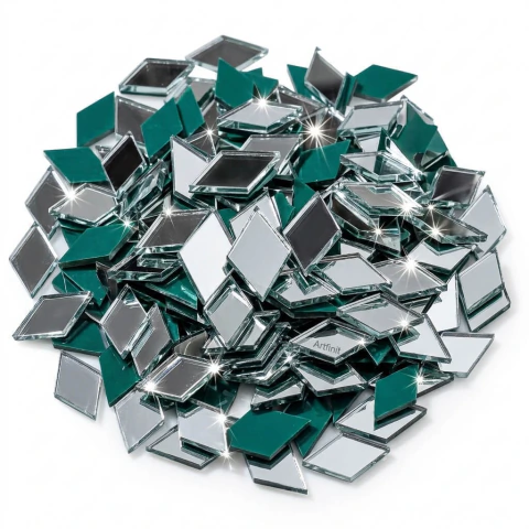 Kit Espelhos em Mosaico Losango 1,2x2cm para Artesanato e Mandalas - 150 Peças