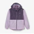 JAQUETA INFANTIL MENINA EDDIE BAUER DUPLA FACE LILÁS E LISTRADA