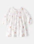 VESTIDO CARTERS BEGE COM FLOR LILÁS COM CALCINHA