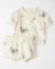 CONJUNTO 2 PEÇAS BEBÊ MENINA LITTLE PLANET SUÉTER FLORAL ORGÂNICO