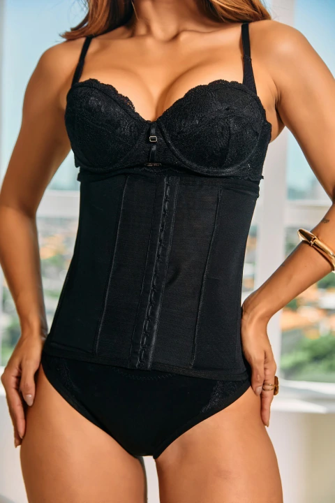 Cinta Modeladora POWER INOW cintura alta colchetes ajustáveis