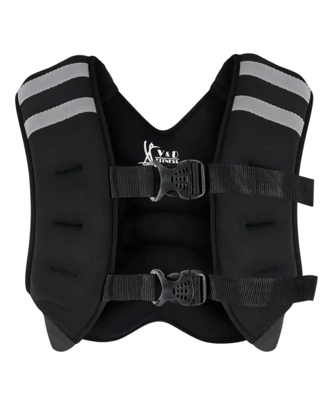 Chaleco Lastrado VYD FITNESS 12kg Neopreno, Unisex, Oscuro, para entrenamiento funcional, correr, CrossFit