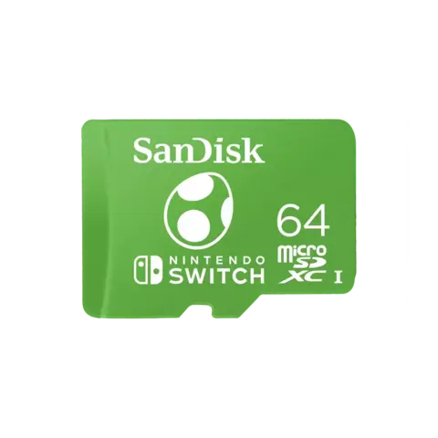 Tarjeta de Memoria Sandisk MicroSDXC 64GB UHS-I Card C10 U3 100Mb for Nintendo Switch Yoshi Edition