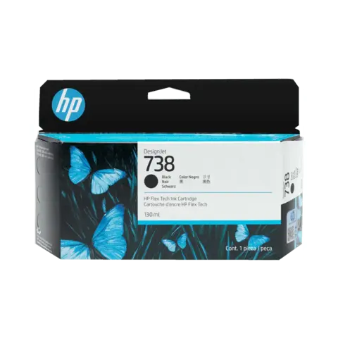 Cartucho de Tinta Plotter HP 738 Negro