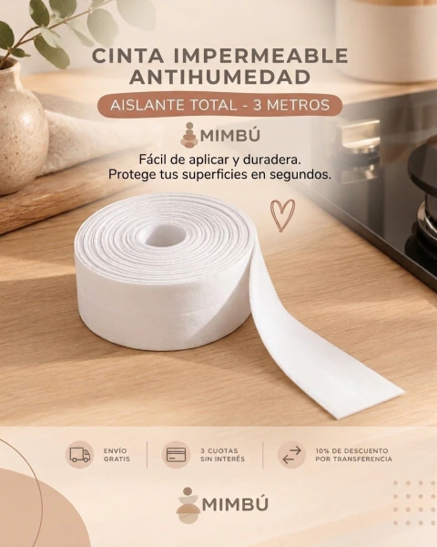 Cinta Aisladora Impermeable Antihumedad - 3 Metros