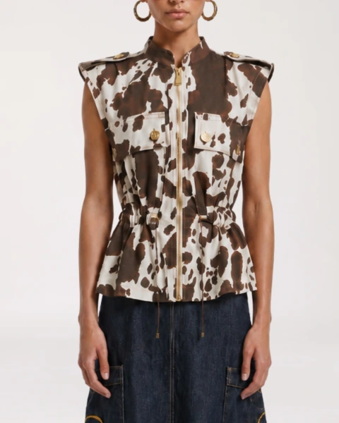 Root Vest - Cow Print