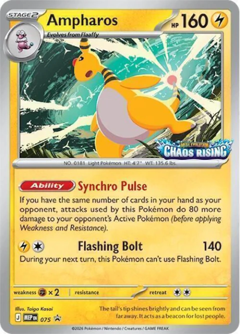Carta Pokémon Ampharos - Mega Evolution Promos (075)