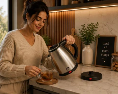 Chaleira Elétrica Lehavi Inox 1,8L 1500W 220V - comprar online