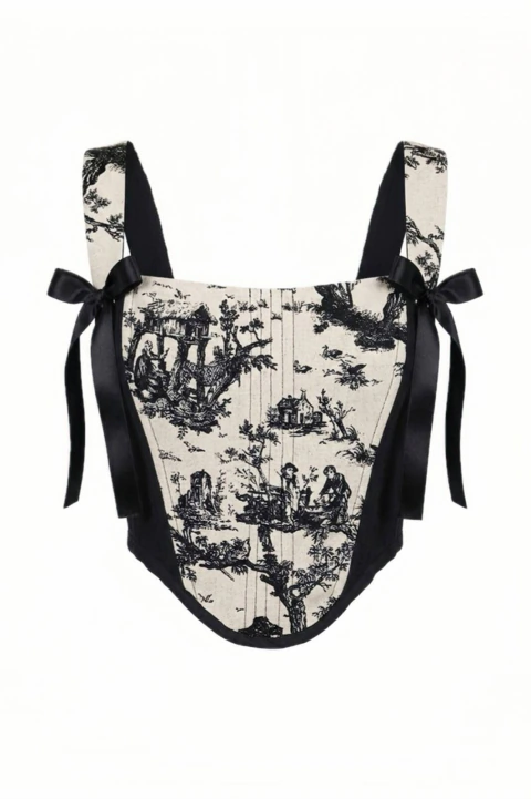 Corset Jardin Toile de Jouy