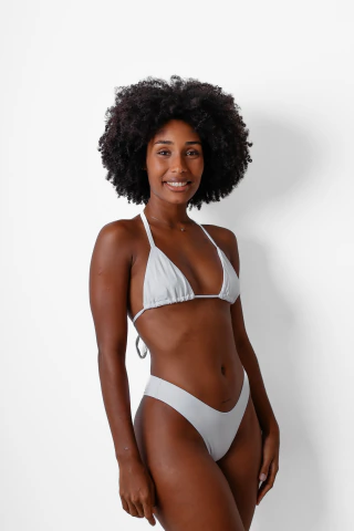 Biquíni Cortininha Empina Bumbum Branco